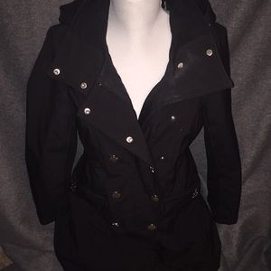 CALVIN KLEIN DOUBLE BREASTED LINED RAINCOAT